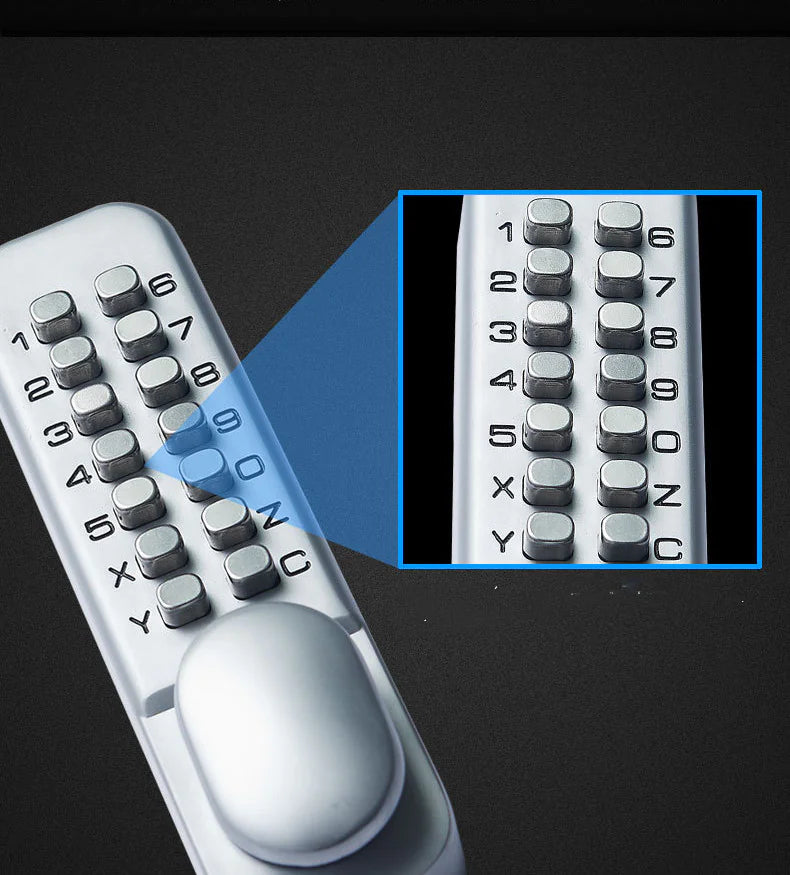 Smart Waterproof & Fireproof Mechanical Password Lock – Silver