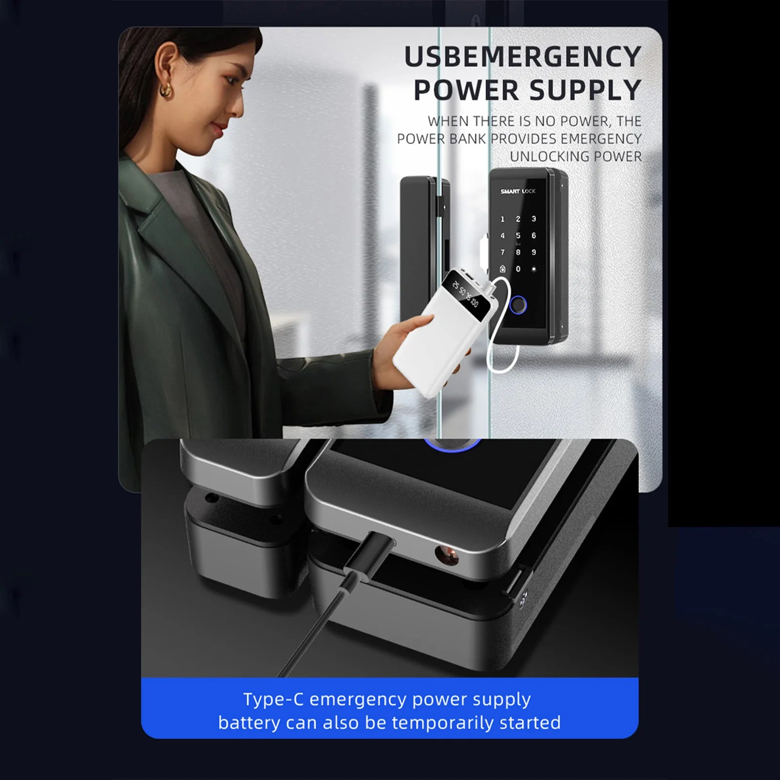 Smart Lock WIFI Fingerprint Push Pull Keyless Entry Door Locks for Glass Metal Wood Door TY APP Remote Control Multi Language