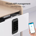 Smart Cabinet Lock APP TTLOCK Control Keypad RFID Card Entry Remote Access for Home Office Drawer