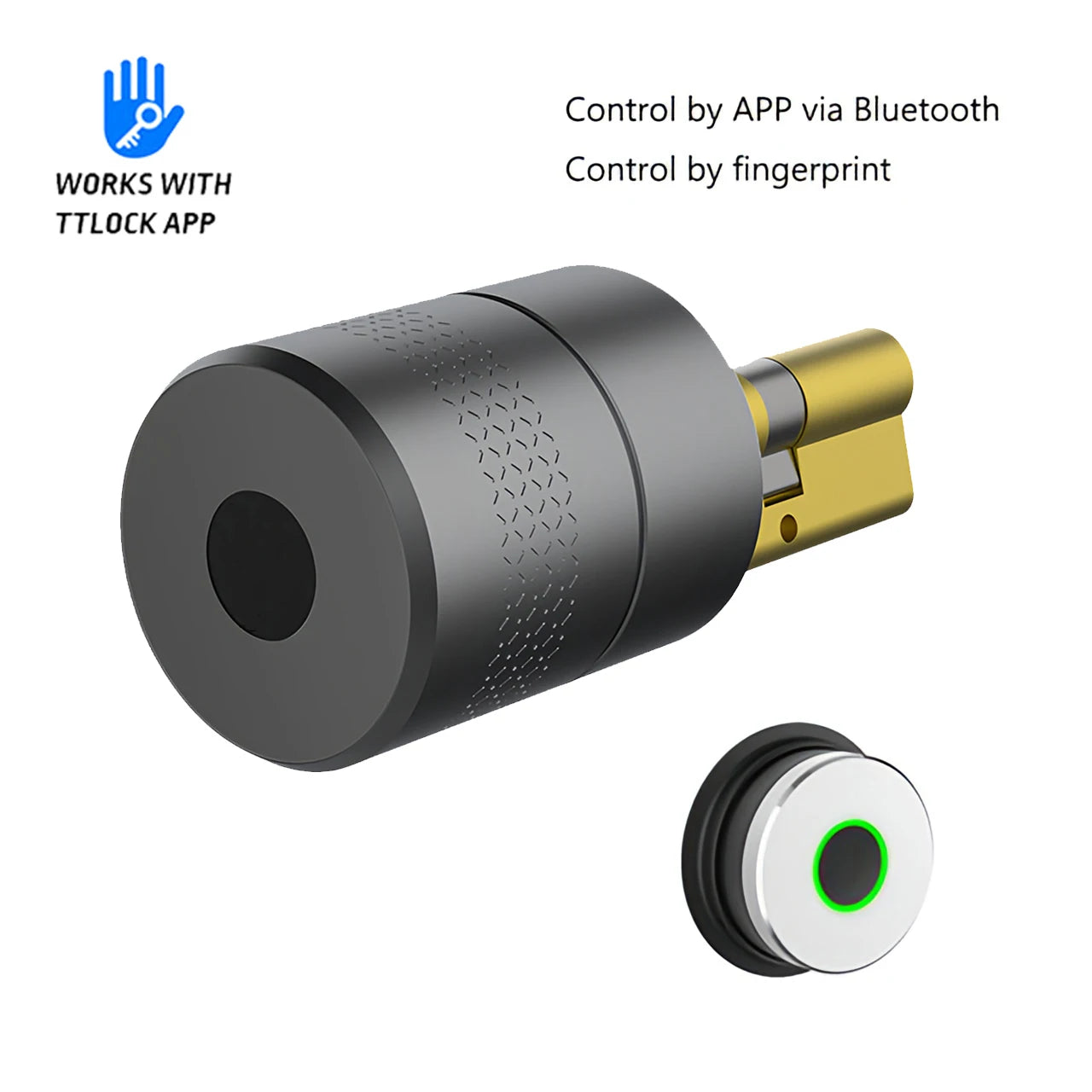 Wehere TTLOCK Smart Door Lock M501 Alexa Cylinder Fingerprint Bluetooth Door Lock Smartlife WIFI Control M500 Upgrade Version