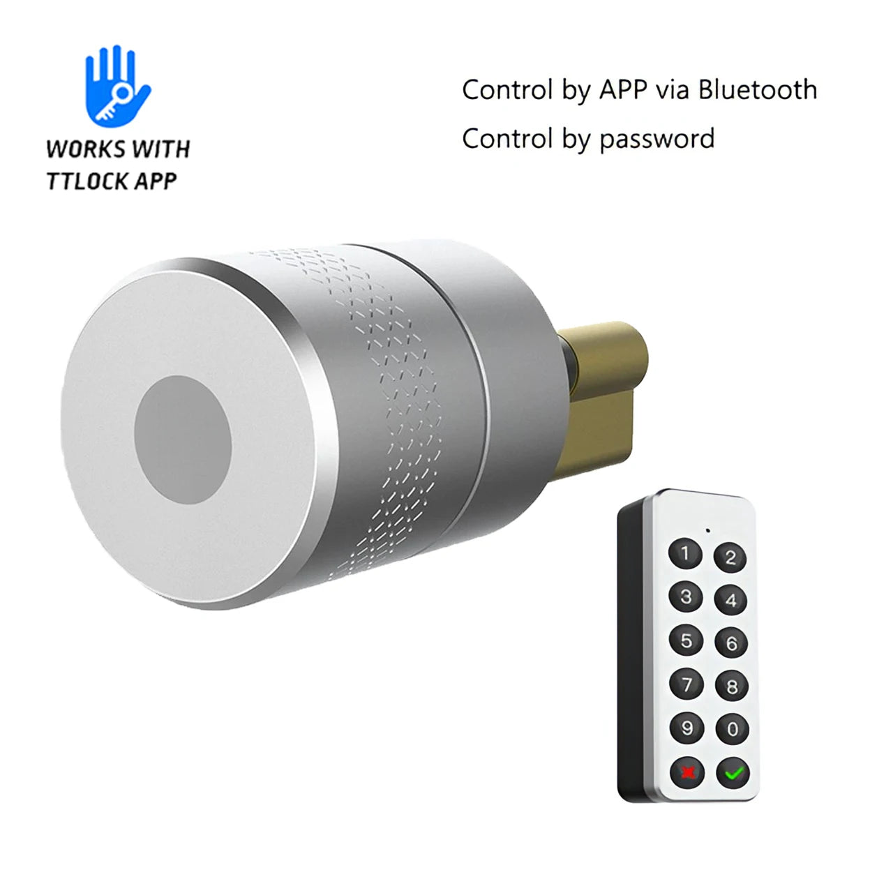 Wehere TTLOCK Smart Door Lock M501 Alexa Cylinder Fingerprint Bluetooth Door Lock Smartlife WIFI Control M500 Upgrade Version