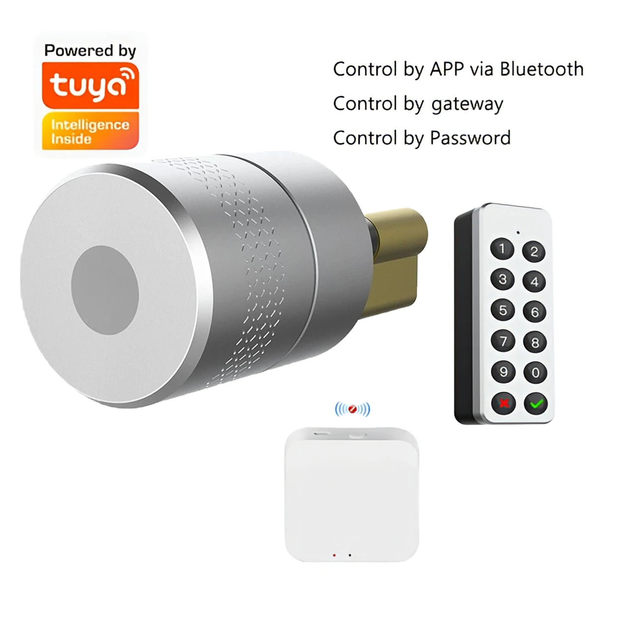Wehere TTLOCK Smart Door Lock M501 Alexa Cylinder Fingerprint Bluetooth Door Lock Smartlife WIFI Control M500 Upgrade Version