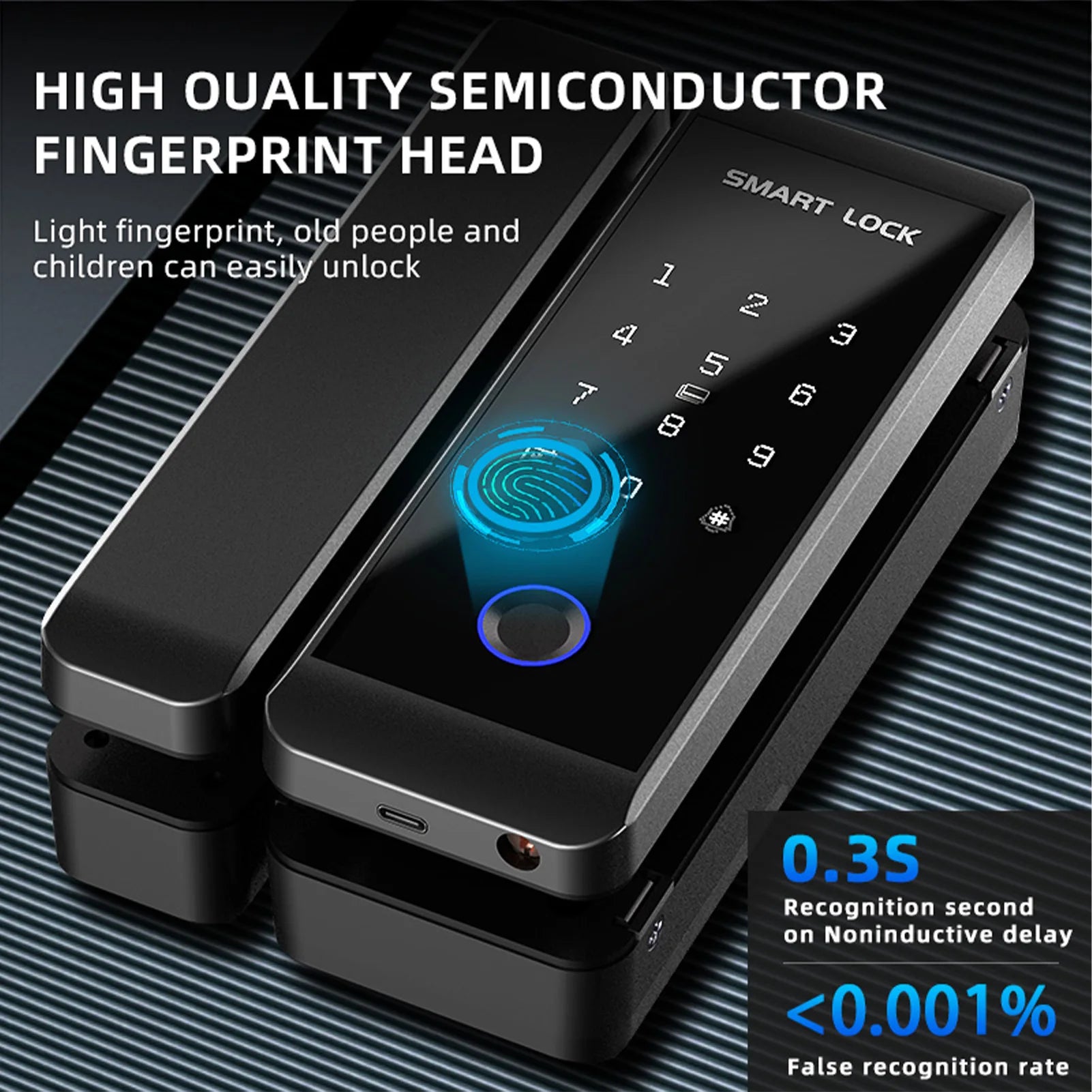 Smart Lock WIFI Fingerprint Push Pull Keyless Entry Door Locks for Glass Metal Wood Door TY APP Remote Control Multi Language