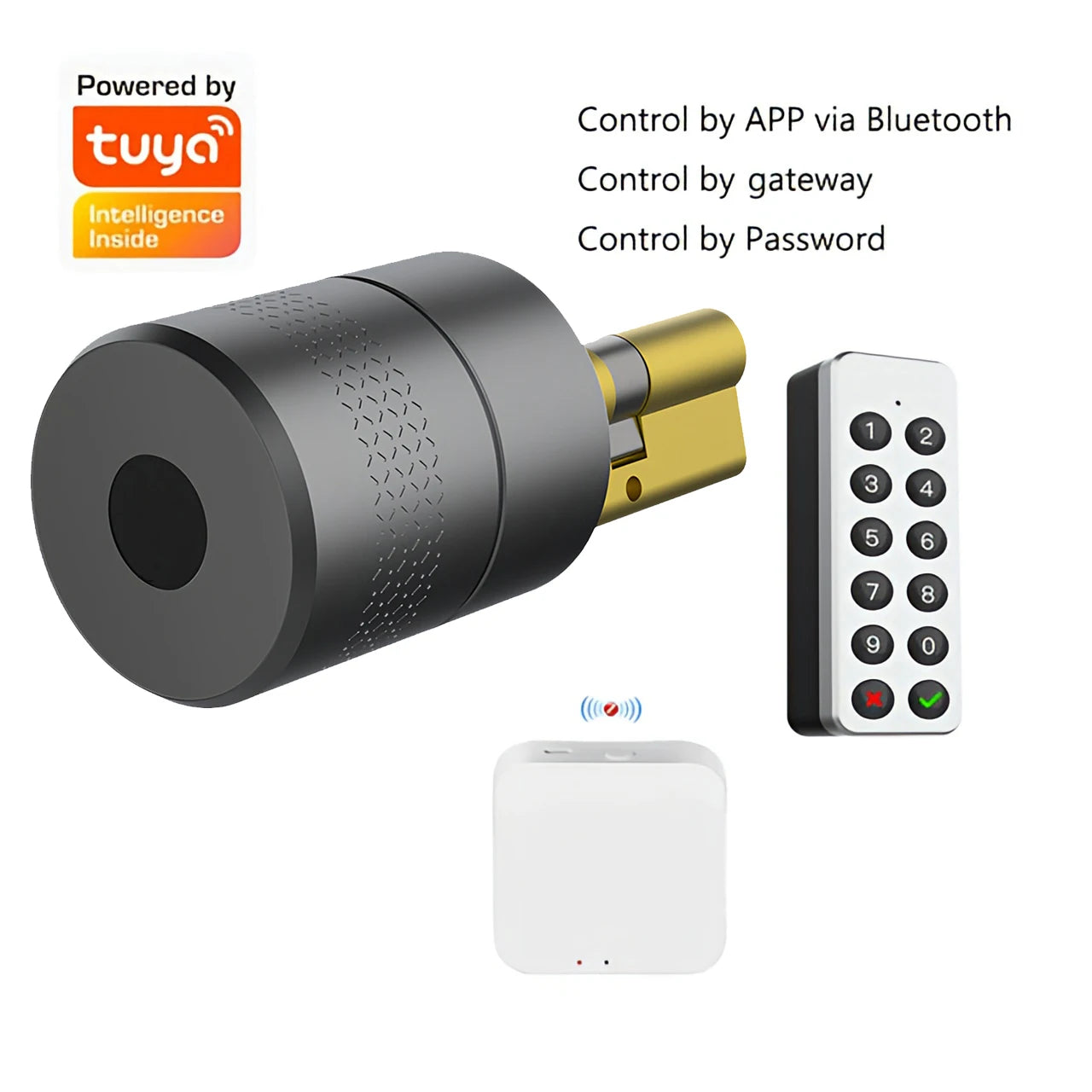 Wehere TTLOCK Smart Door Lock M501 Alexa Cylinder Fingerprint Bluetooth Door Lock Smartlife WIFI Control M500 Upgrade Version