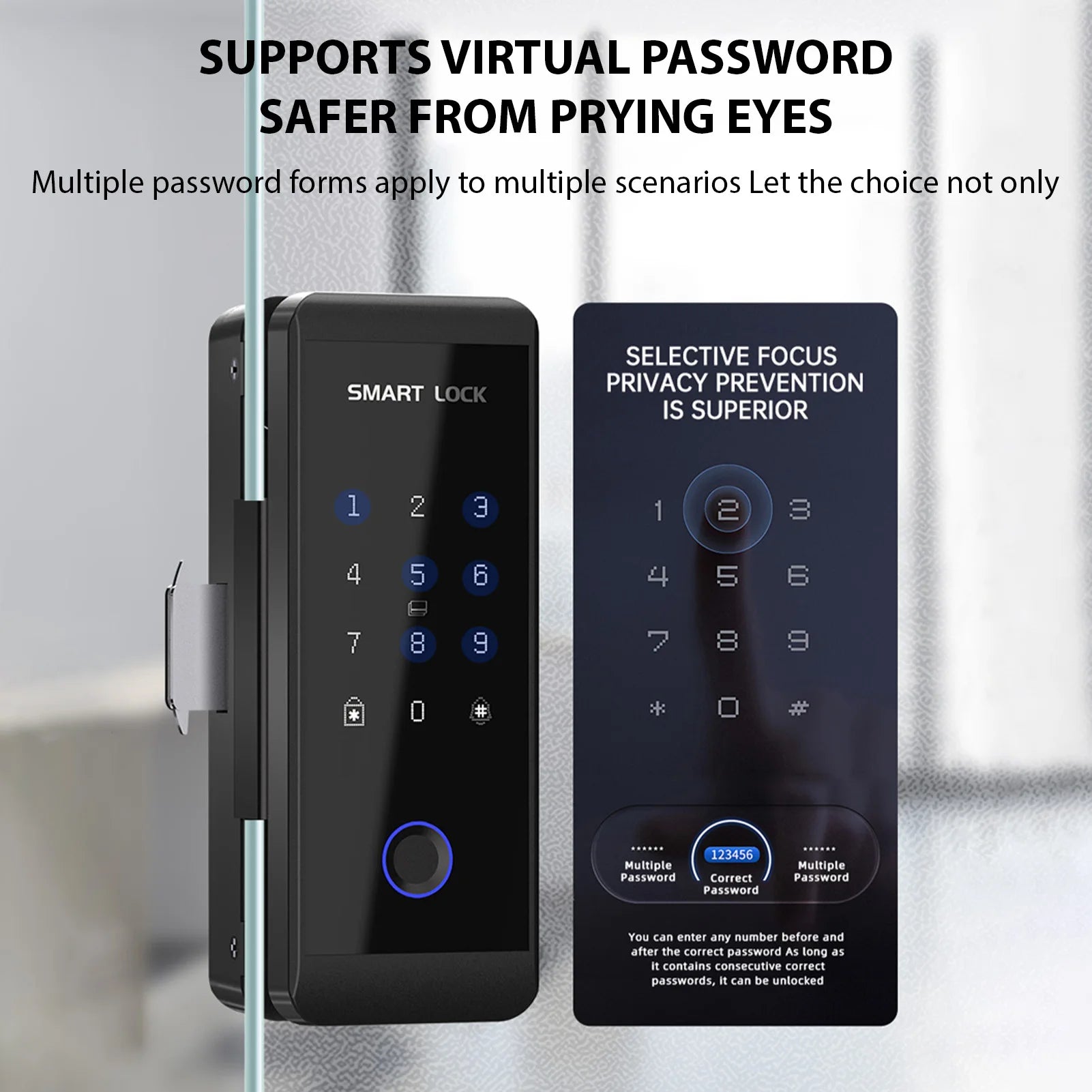 Smart Lock WIFI Fingerprint Push Pull Keyless Entry Door Locks for Glass Metal Wood Door TY APP Remote Control Multi Language