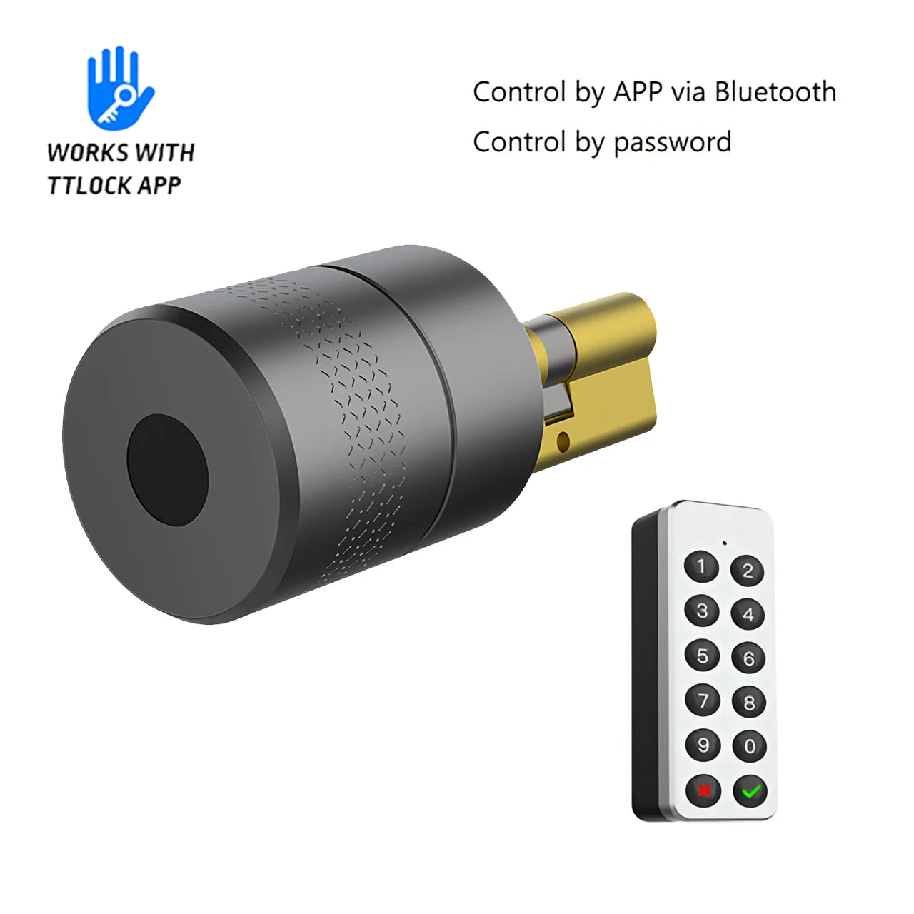 Wehere TTLOCK Smart Door Lock M501 Alexa Cylinder Fingerprint Bluetooth Door Lock Smartlife WIFI Control M500 Upgrade Version