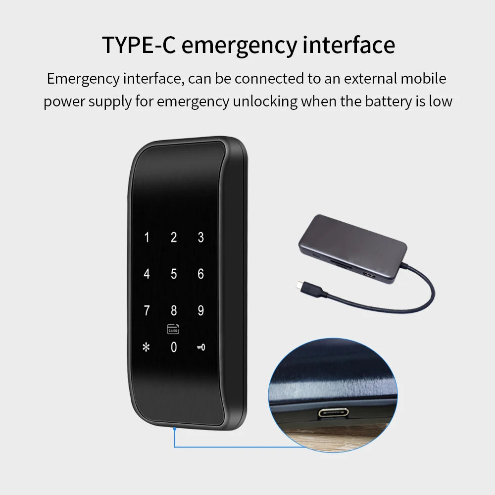 Smart Cabinet Lock APP TTLOCK Control Keypad RFID Card Entry Remote Access for Home Office Drawer