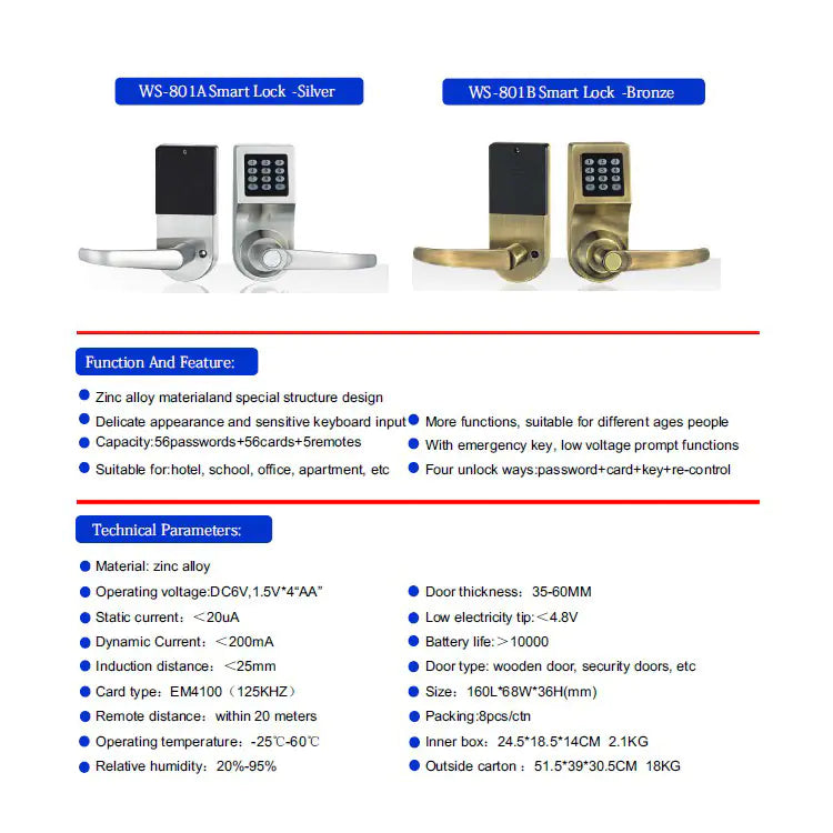 Smart Anti-Theft Security Password Lock with Safety Rope