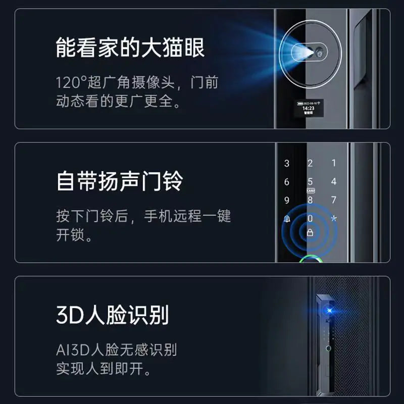 2024 3D Face Recognition Smart Lock with Fingerprint